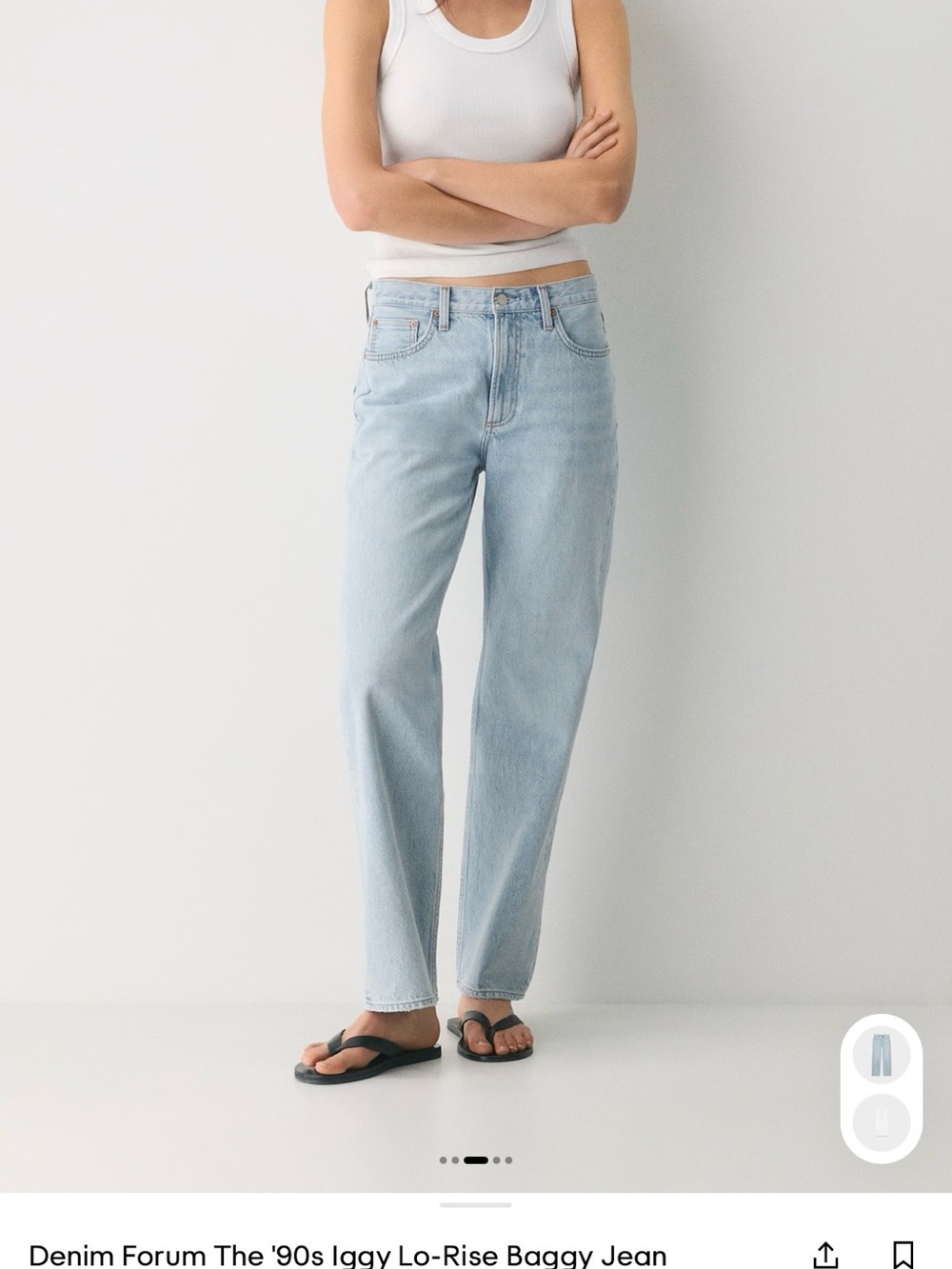 NWT Aritzia Light Blue Lo-Rise Baggy Jeans - Denim Forum